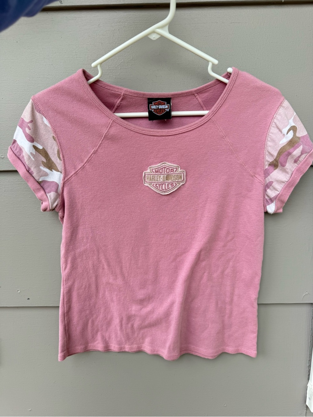 Harley-Davidson Pink Camo Sleeve Women's Tee